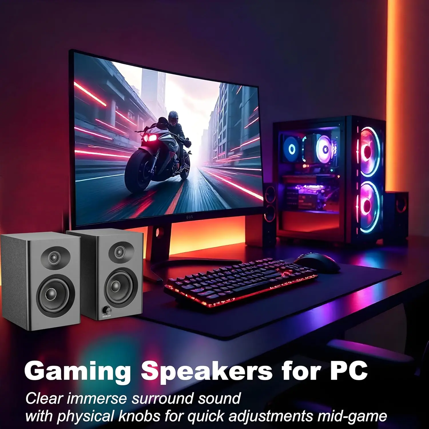 High-Output Stereo Desktop Speakers 3
