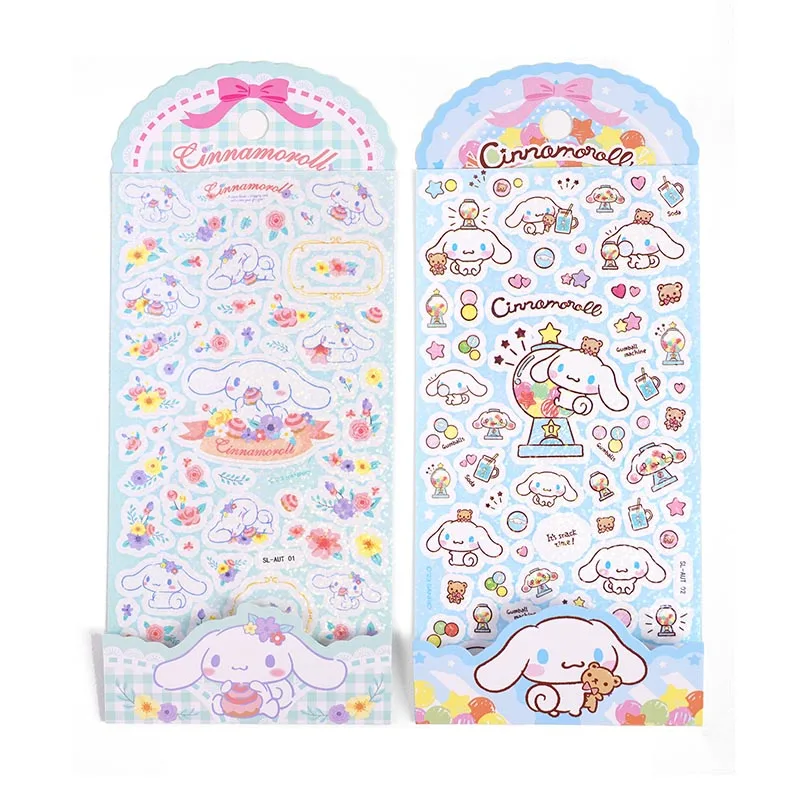 24pcs/lot Sanrio Kuromi Melody PVC Stickers Kawaii Cinnamoroll Scrapbooking DIY Diary Decorative Sticker Album Stick Label