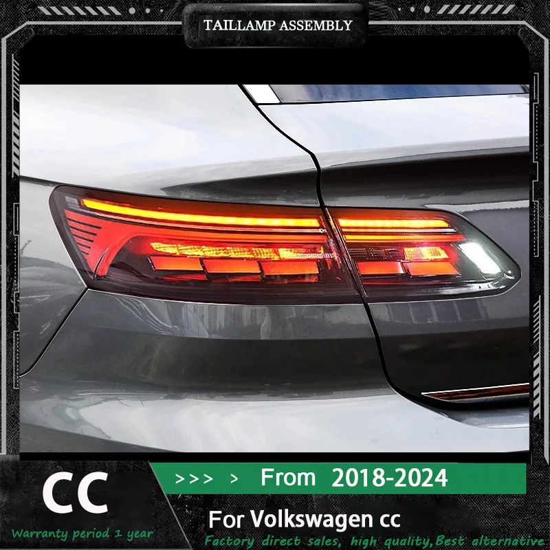 

Car Led Rear Lights For Volkswagen VW CC Arteon Tail Light 2018-2024 Concept Coupe Brake Reverse Taillight Assembly Accessories