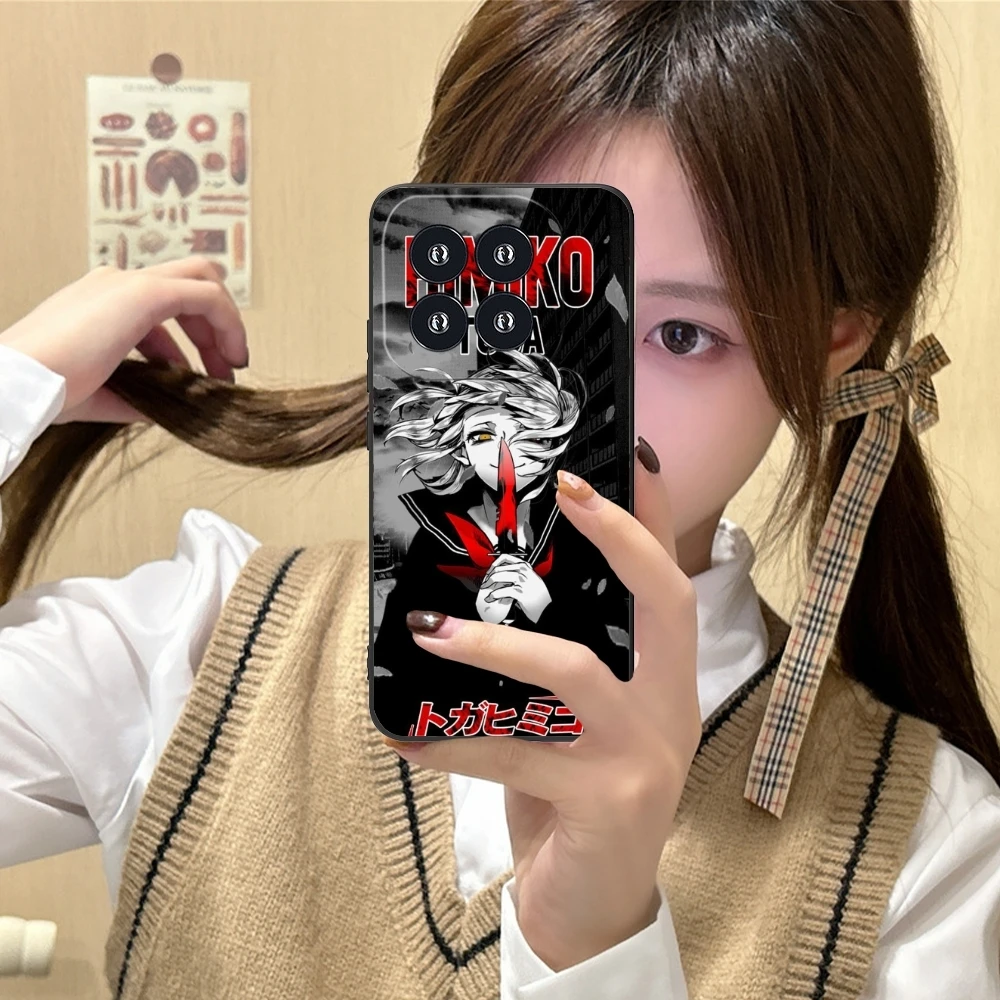 Hero Himiko Toga Mobile Phone Case for Xiaomi 14 13 12 11 10 9 T Ultra Lite Pro S SE X 5G Black Soft Phone Cover Shell