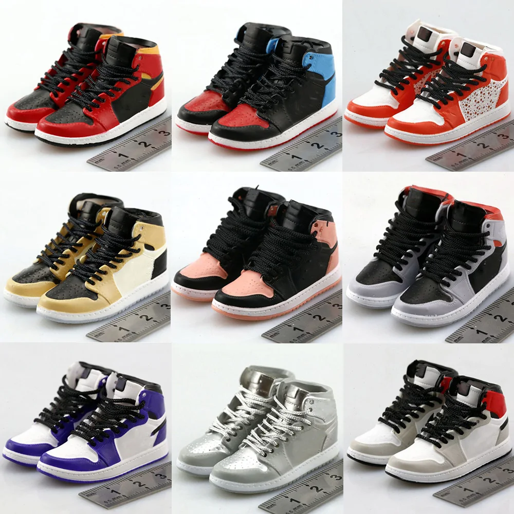 

1/6 Shoes Male Soldier Mini Shoes Classic High Top Sports Casual Sneakers Hollow For 12 Inches Action Figure Body Collection Fan