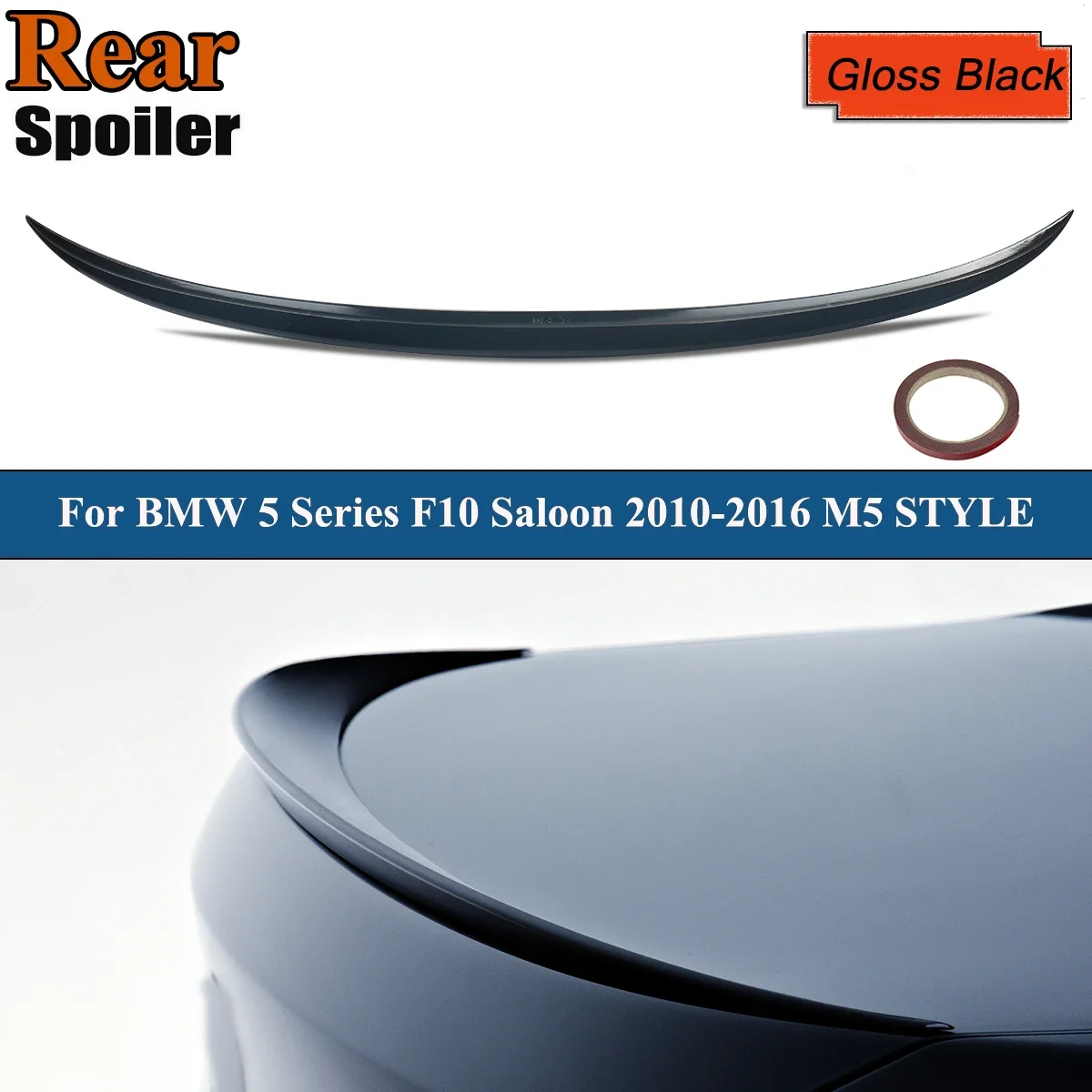 Rear Trunk Wing Spoiler For BMW 5 Series F10 M Sport 2010-2016 M5 Style Gloss Black Replacement Part