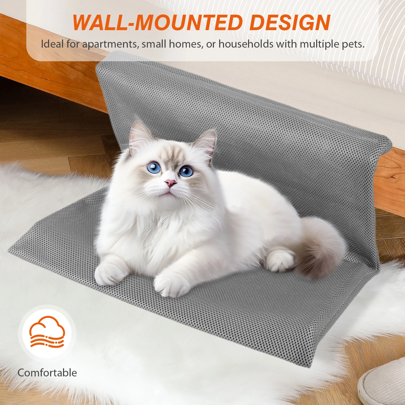 Cat Pet Animal Hanging Bed Detachable and Foldable Pet Cat Stand Bed Hanging Cat Nest for Cats and Kittens