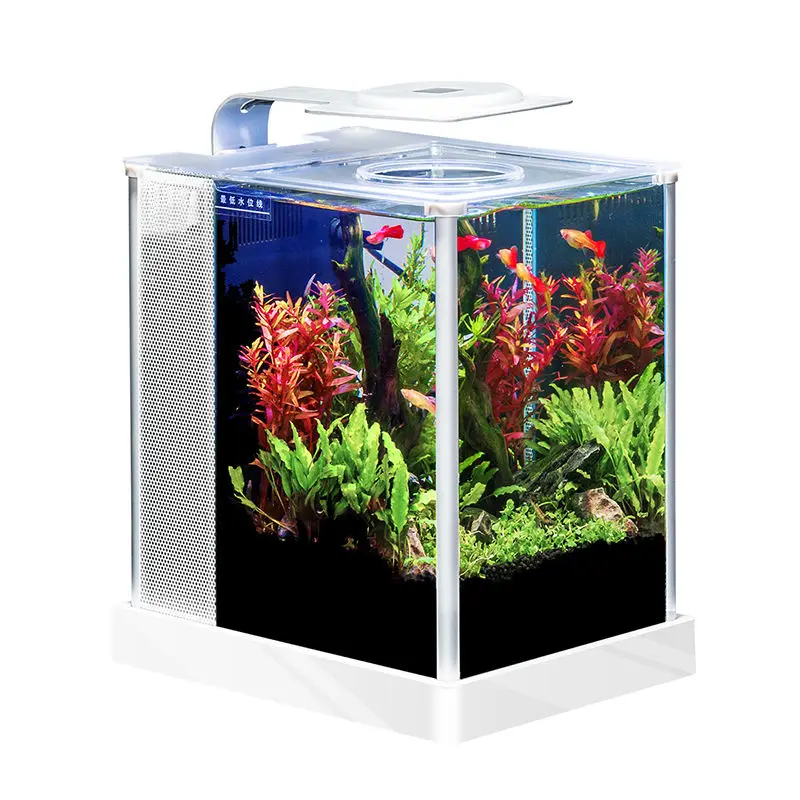 Relaxlines Wholesale Custom Glass Small Aquarium Fish Tank Modern Home Office Bar Counter Decorated Fish Tank Aquarium