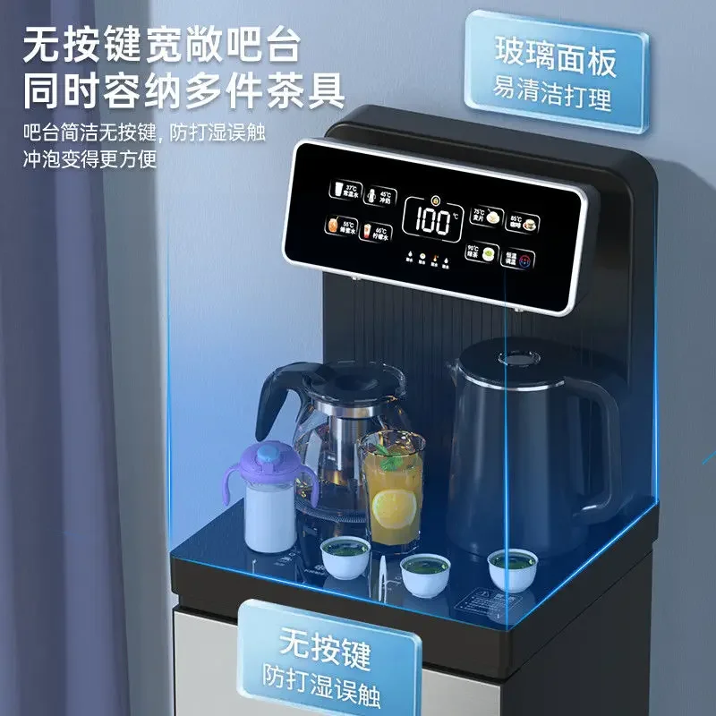 household touch screen tea bar machine  lower bucket refrigeration automatic bottled water intelligent vertical water dispenser
