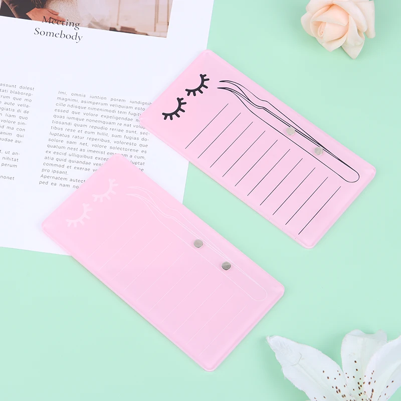 الاكريليك رواية جلدة لوحة حامل رمش عرض المجلس مع تصميم المغناطيسي لتخزين ملاقط رمش #5