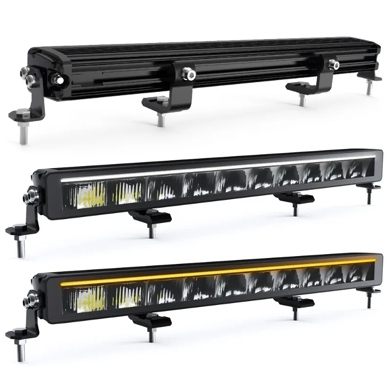 Single row yellow and white DRL design 10/22/32/42/52 inch LED strip light