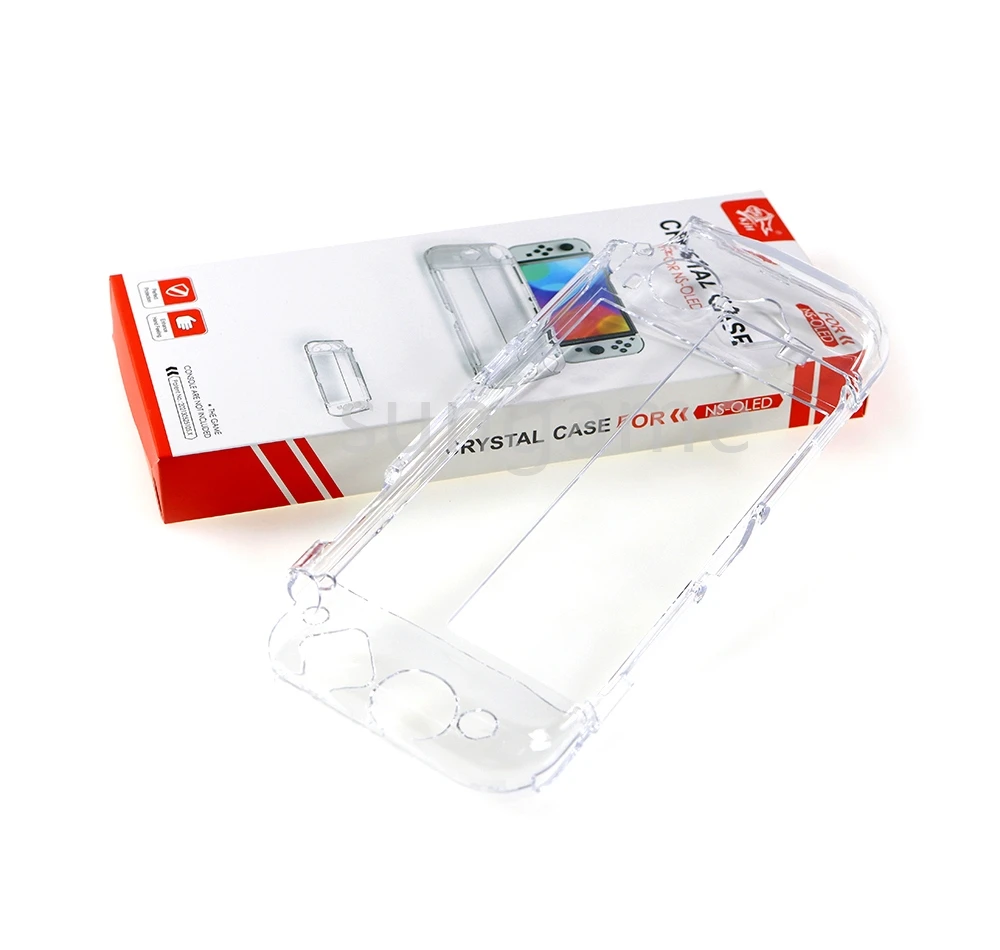 10sets Crystal Protect Shell Compatible For Nintendo Switch OLED Transparent Hard Case Cover Console Accessories