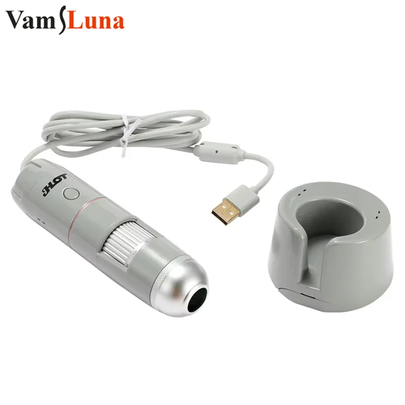 HT-B30S 5-200X Magnification Portable Hair & Scalp Microscope - 2MP HD Dermatoscope with OTG for Smartphones - Handheld Skin Ana