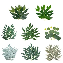 New Artificial Willow Leaf Wedding Scene DIY Arrangement Fake Leaves Artificial Plants Fake Eucalyptus Leaves