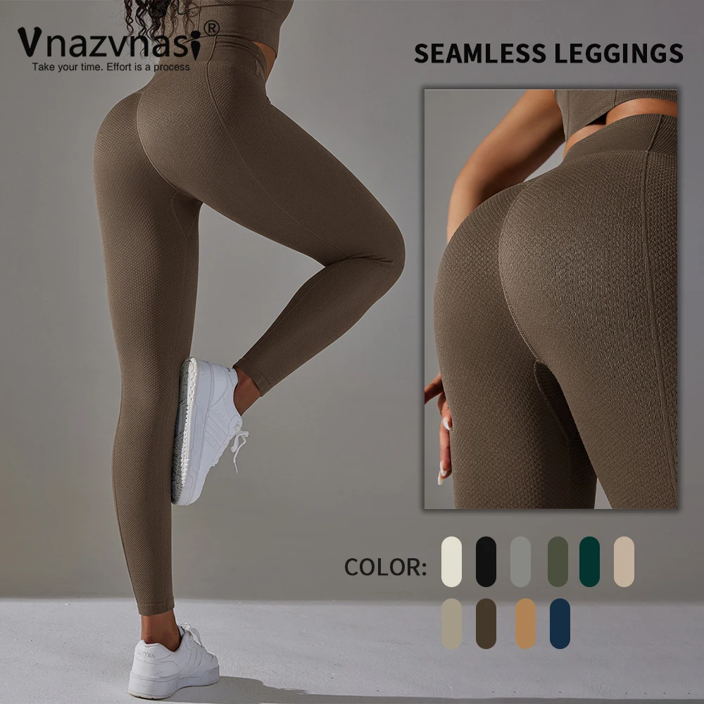 Vnazvnasi Seamless Leggings for Fitness Sports Push Up Tights Woman High Waist Yoga Pants Workout Clothes Sportswear for Gym