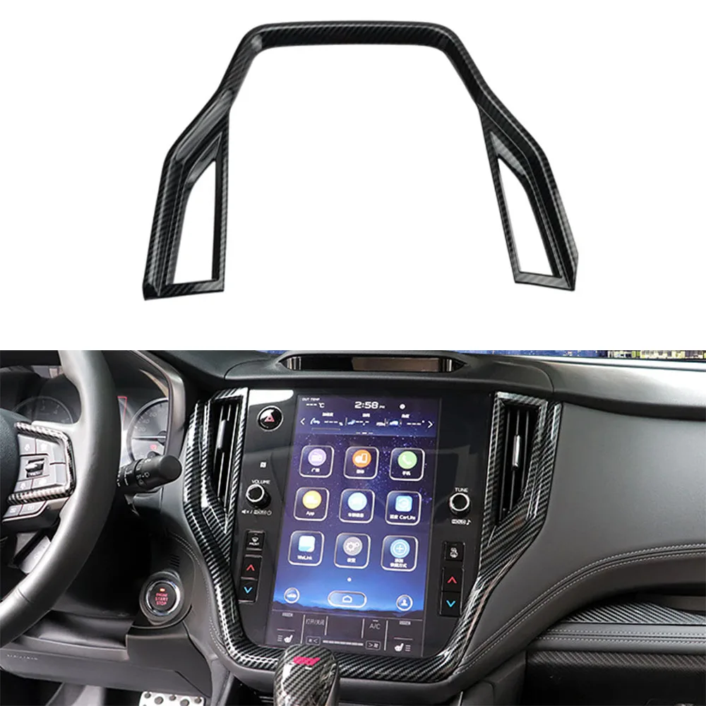 Car Navigation GPS Screen Panel Frame Sticker Center Console Display Trim Cover For Subaru Outback Legacy 2020 -2024