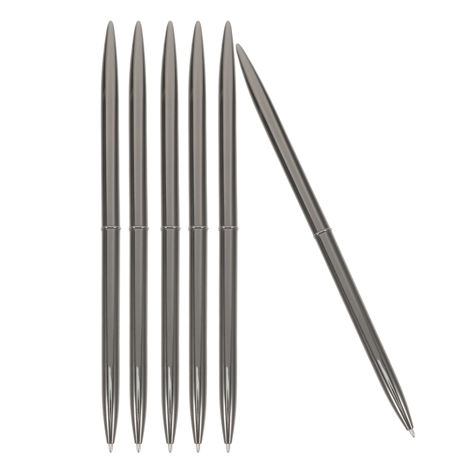 

6Pcs Elegant Metal Ballpoint Pen Smooth Write Refillable Lightweight Portable Office Supply for Teacher Student Business