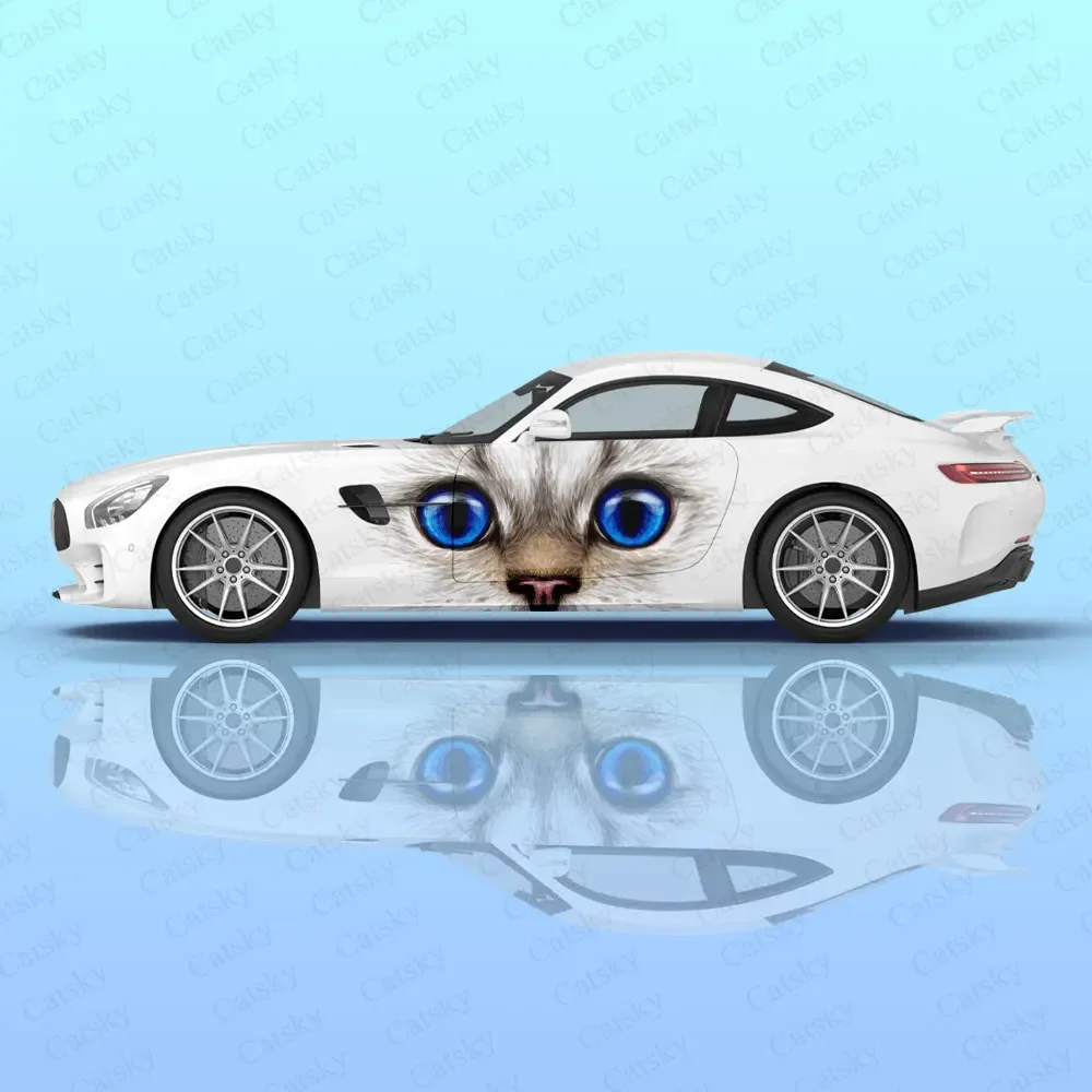 

Наклейка на автомобиль с изображением кошачьих глаз на заказ, наклейка на капот, дверь, кузов, виниловая наклейка, графическая пленка, новая наклейка для автомобиля, украшения, аксессуары
