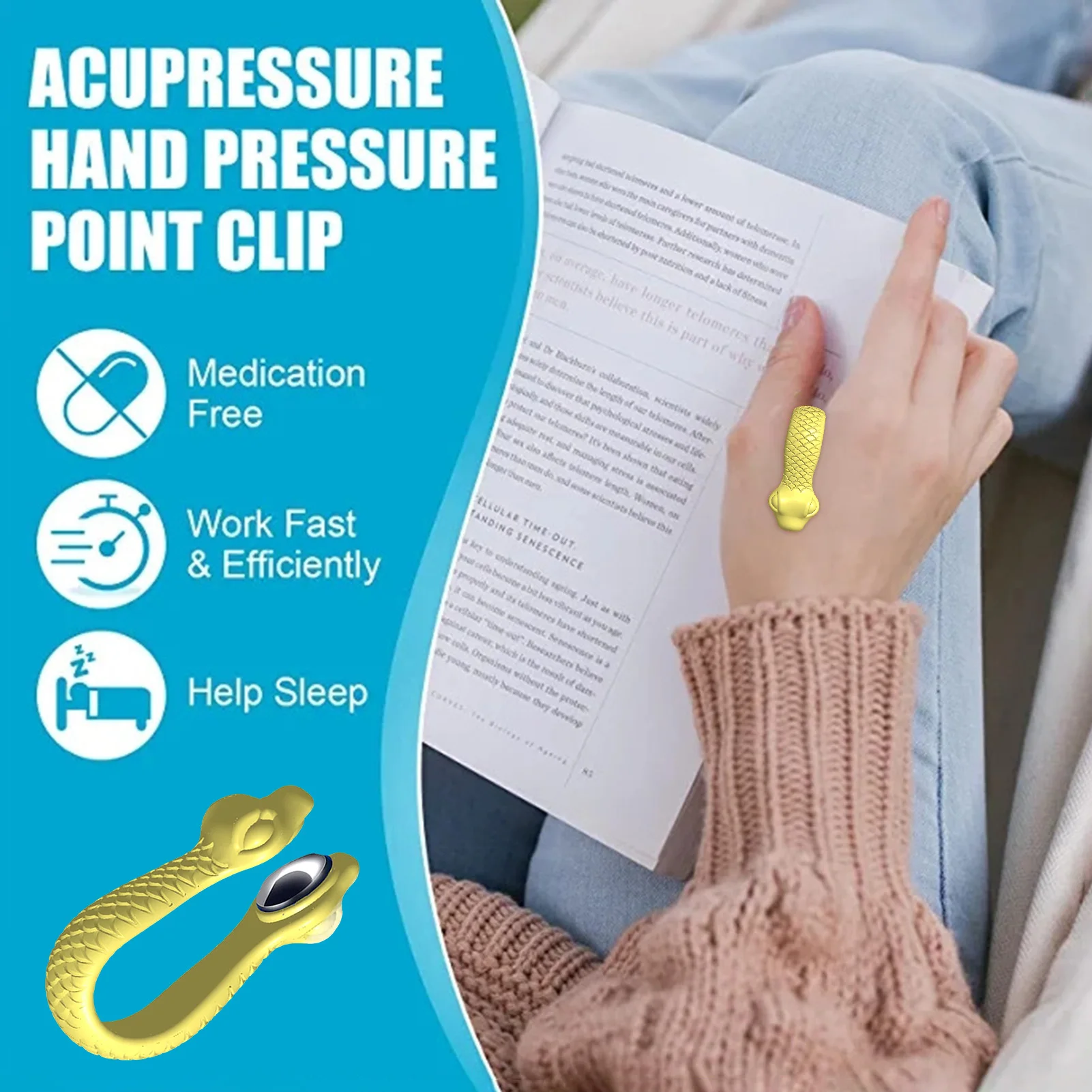 

Acupressure Point Clip Massager Thumb Tiger Mouth Massage Prostate care Mini Hand Point Massage Clip Acupoint Massage