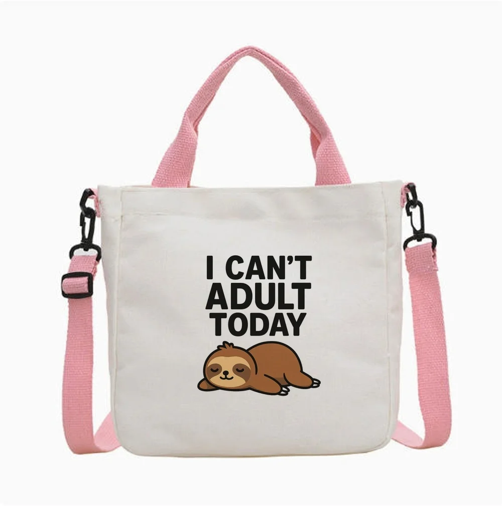 Sloth tote bag y2k personnalisable grocery canvas  woman