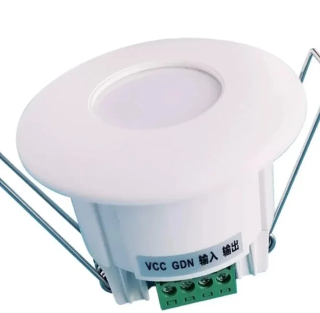 40mm Recessed Human Static Presence Sensor Motion Stationary Embedded Ceiling Detector Switch Dry Contact or RS485 Modbus