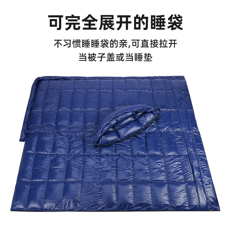 Splicable Warm Down Sleeping Bag, Ultra Light Cold Resistant Adult Sleep Bag Suitable for Indoor and Autumn Winter Camping view 2