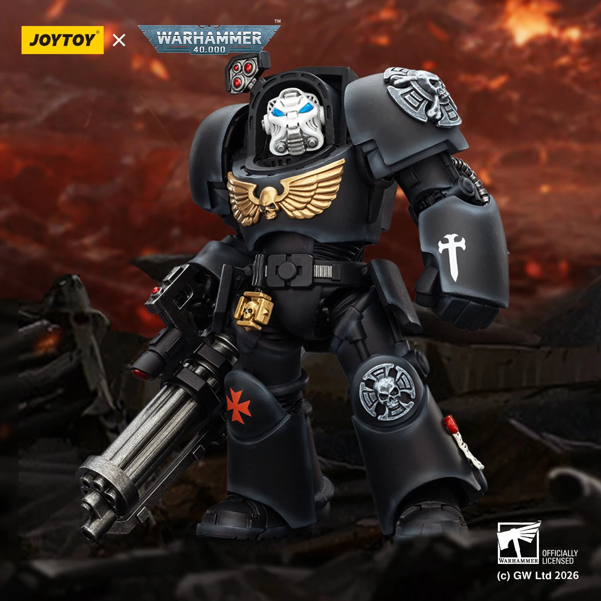 JOYTOY Warhammer 40K Schwarze Tempelritter Terminator 1/18 Actionfigur
