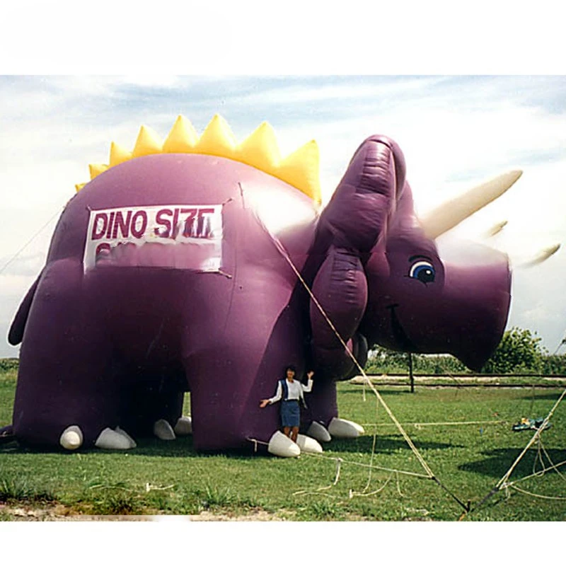 

giant inflatable Oversized purple dinosaur, exhibition triceratops inflatable balloon customized