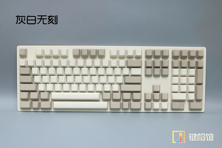 

Enjoypbt PBT blank keycap Cherry profile 117 keys 68 84 80 108 mechanical keyboard keys retro gray white EPBT