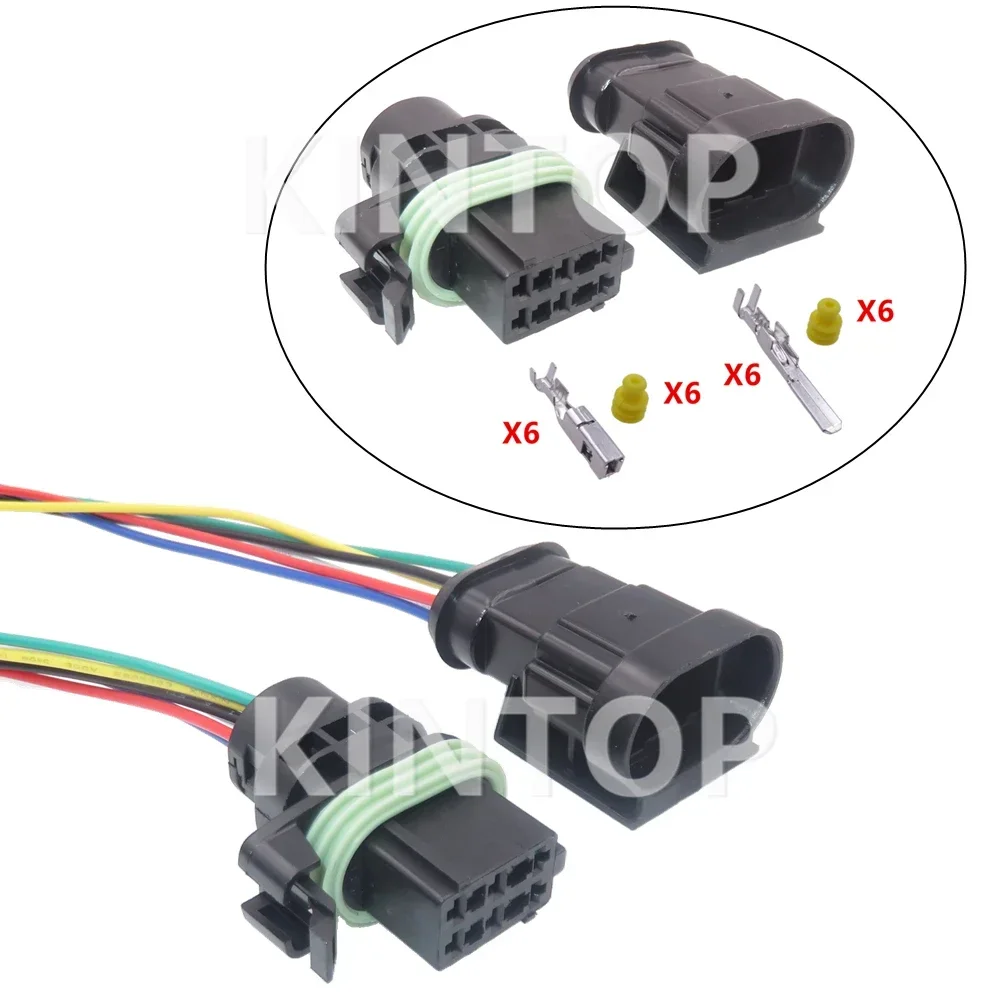 

1 Set 6 Pins AC Assembly Electrical Socket 211PC063S0003 211PL063S0003 Auto Waterproof Wire Plug Car Replacement Connector Parts