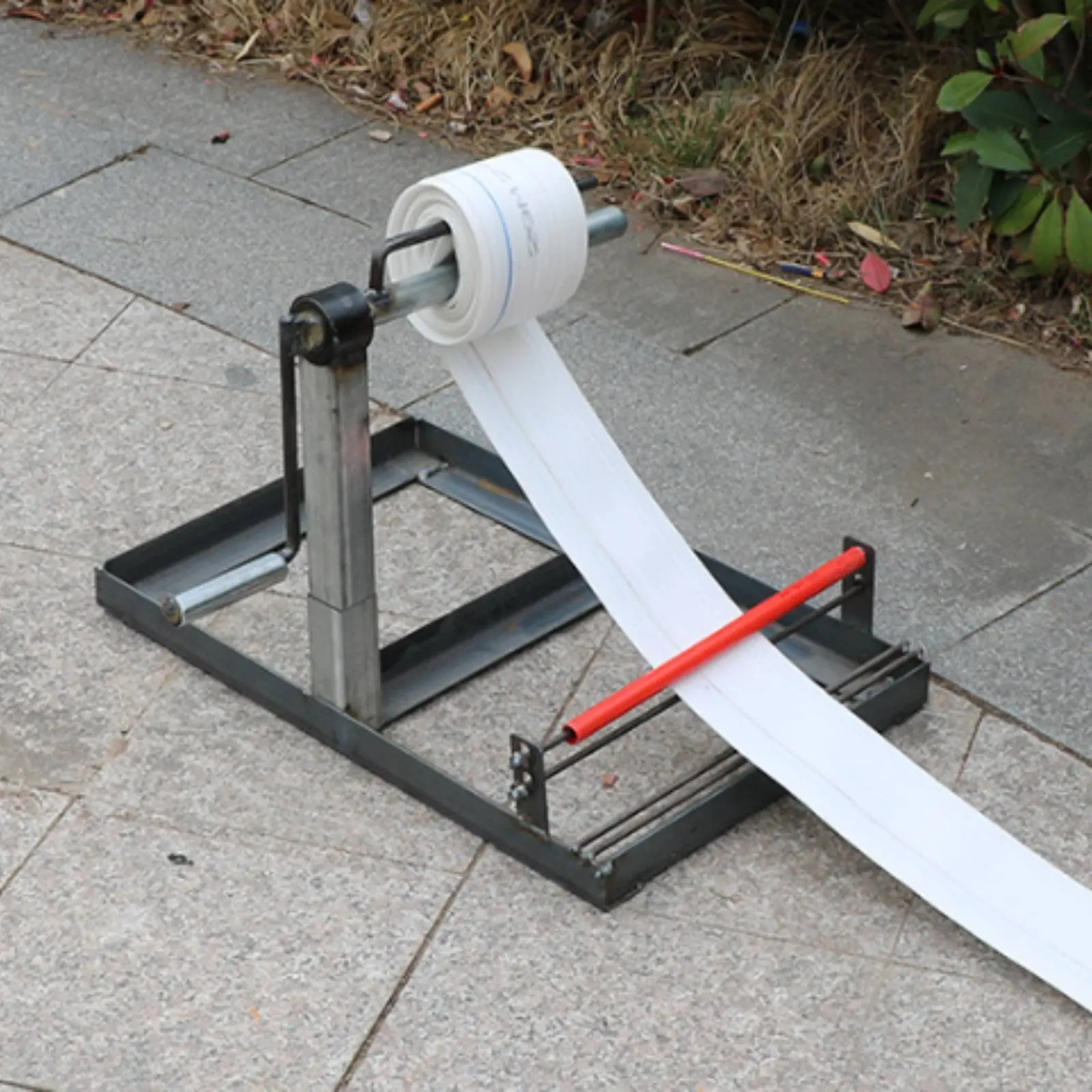 

Hand Crank Hose Reel Sturdy Duty Manual Flat Hose Winder Agricultural Equipment Effortless Function Foldable Design for Farm