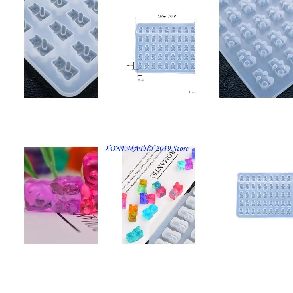 

F42F 50 полость эпоксидная плесень DIY Gummy маленькая медвежь