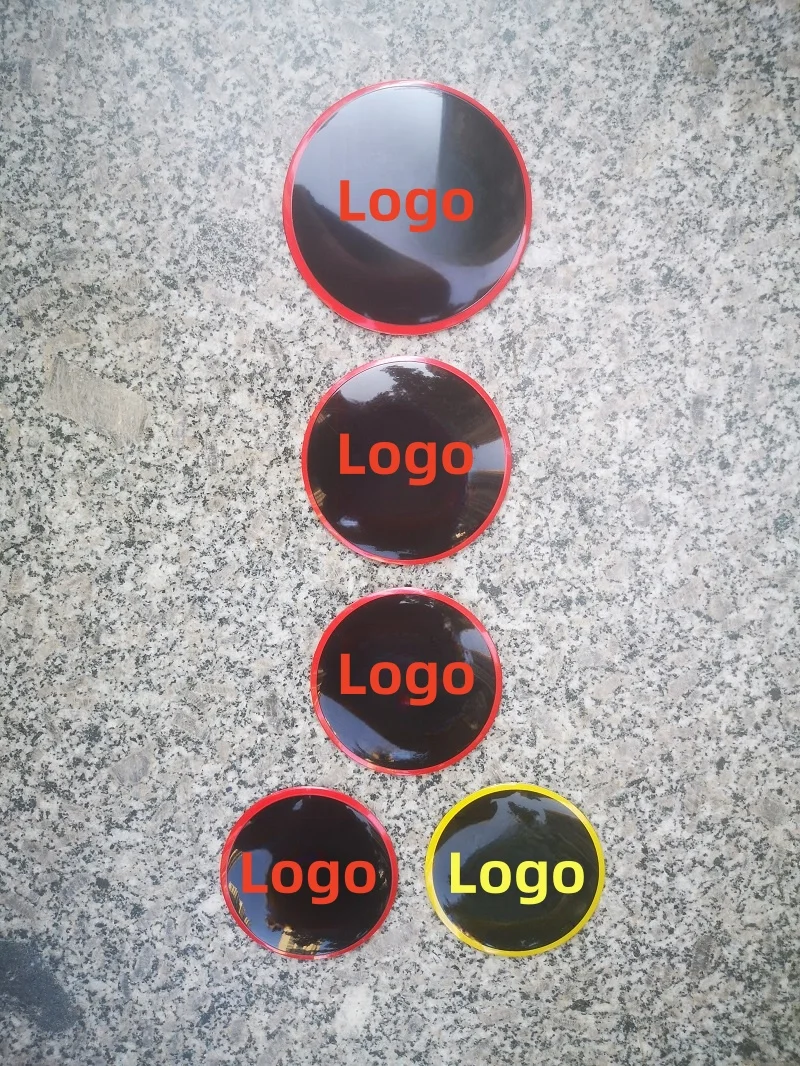 Red Yellow Words Car Steering Wheel Emblem Rim Centre Cap Stickers For Mercedes-Benz Brabus 56 60 65 75 mm