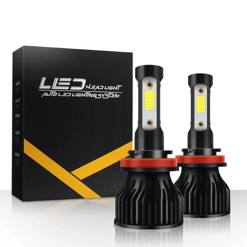 

1/2/4pcs LED Headlight Bulbs 4 Sides For H11 H4 H7 9005 9006 2 Sides For H3 H1 880 6500K Auto Headlamp 12V Four Luminous Faces