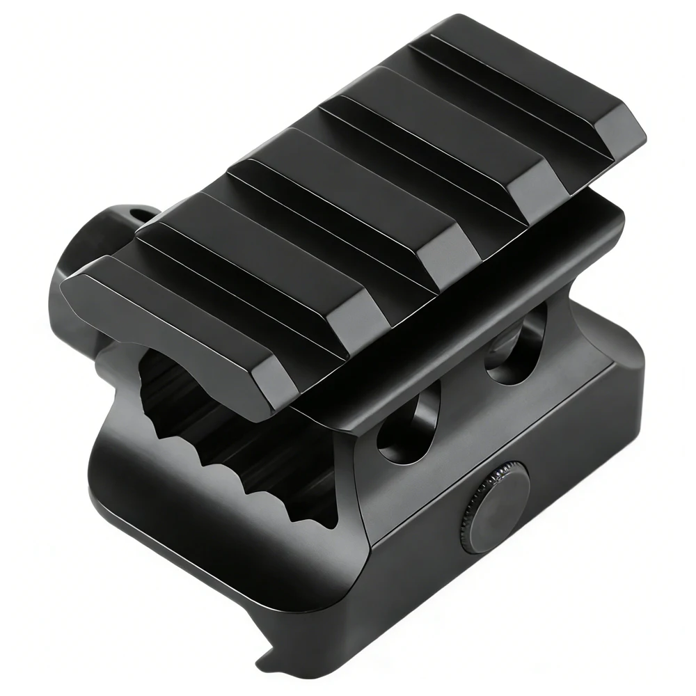 Adaptador elevador Picatinny 4 ranuras 20mm – Perfil alto transparente - imagen 3