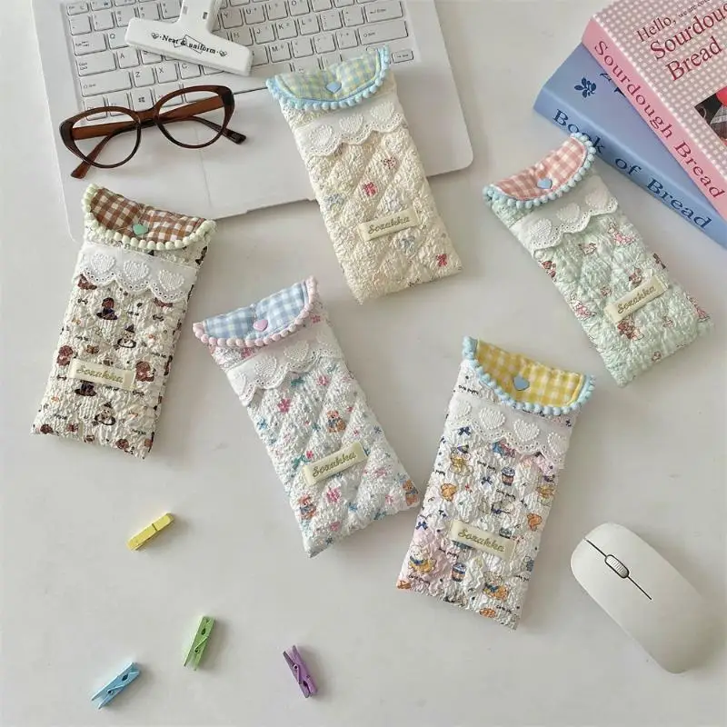 Estojo de Óculos Portátil de Desenho Animado Fofo, à Prova de Amassados, Bolsa para Óculos de Sol para Meninas, 1 Unidade