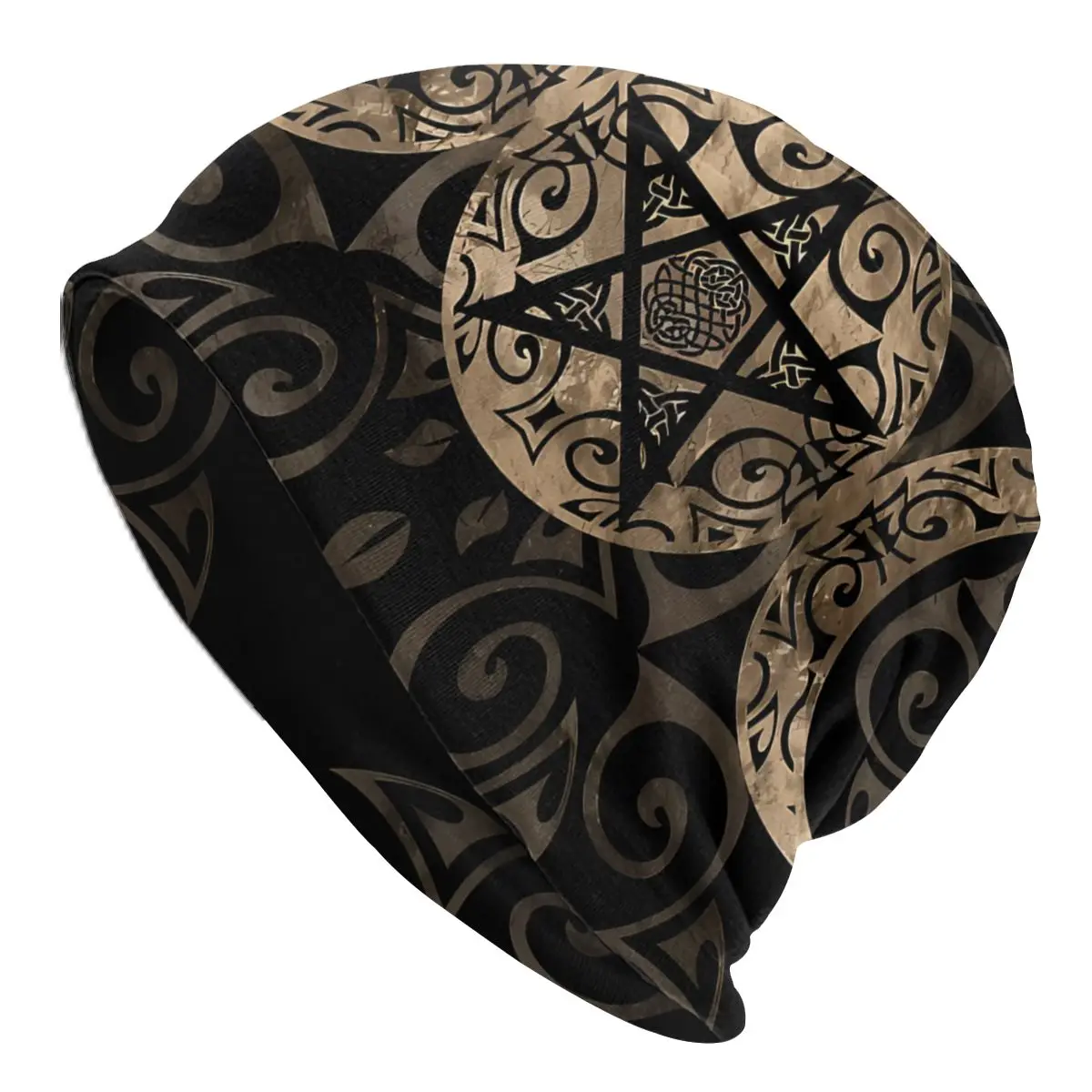 Triple Moon Goddess Pentagram Bonnet Homme Sport Skullies Thin Beanies Caps Style Fabric Hats