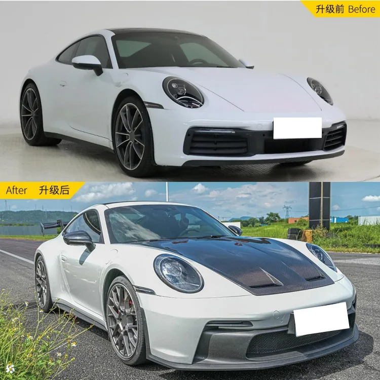 New GT3 Style Front Bumper Body Kit Dry Carbon for 911 992 2019-2023 High Quality Plug and Play Bolt-On
