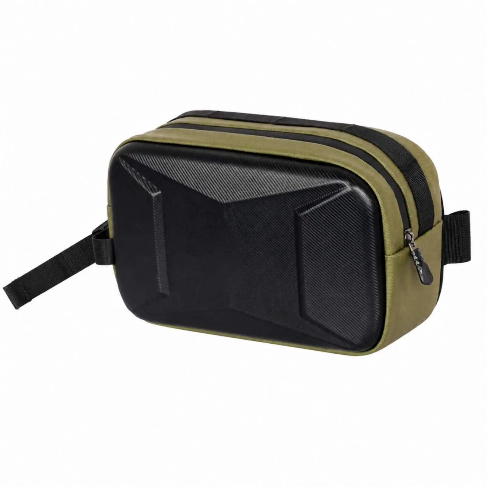 Structured Industrial Pannier Bicycle Bag for Front Frame with Adjustable Straps and Shoulder Strap