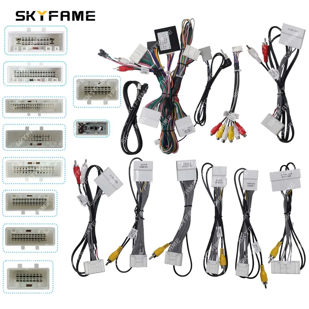 

SKYFAME Car 16pin Wiring Harness Adapter Canbus Box Decoder Android Radio Power Cable For Nissan Murano