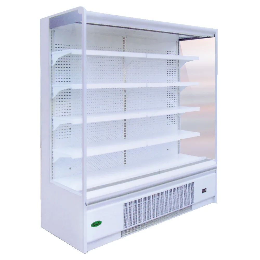 Commercial Fruit and Vegetable Refrigerator, Display Showcase Geladeira, Refrigeração Freezer, Air Curtain Cabinet for Supermarket