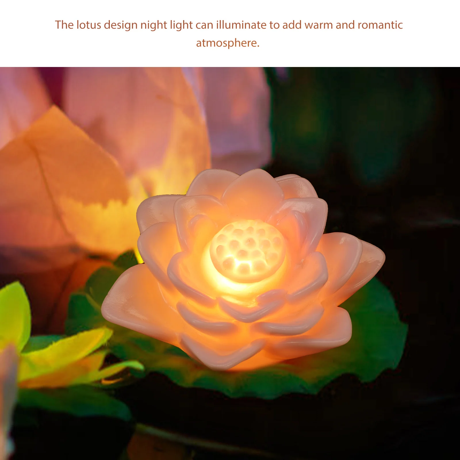 

Lotus Night Light LED Flower Lamp for Bedroom Baby Room Wedding Party Bar Restaurant Plastic Durable Energy Saving