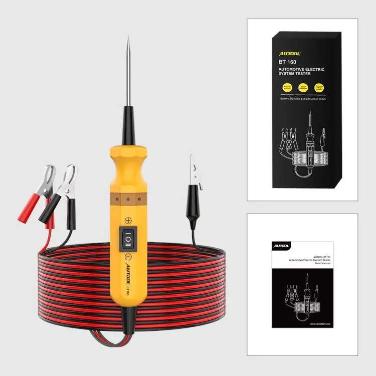 AUTOOL BT160 automobile test pen lamp test LED circuit test pen detector multifunctional lamp test.