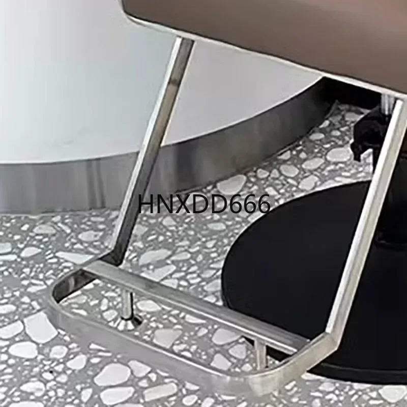 كرسي صالون مريح من الفولاذ المقاوم للصدأ موديلات جديدة بسيط على الطراز الأمريكي كرسي حلاق مريح لصالون التجميل أثاث منزلي سيلا حديث #3