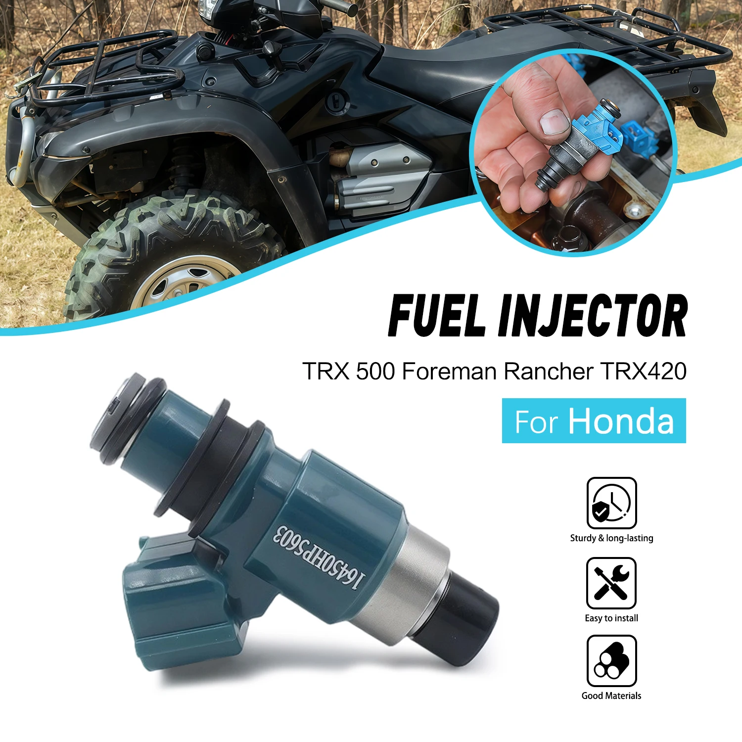 Fuel Injector Nozzle For Honda TRX420 TRX500 TRX420FA9 TRX420TMB TRX420FMA 16450-HP5-603 Motorcycle Engine Accessories