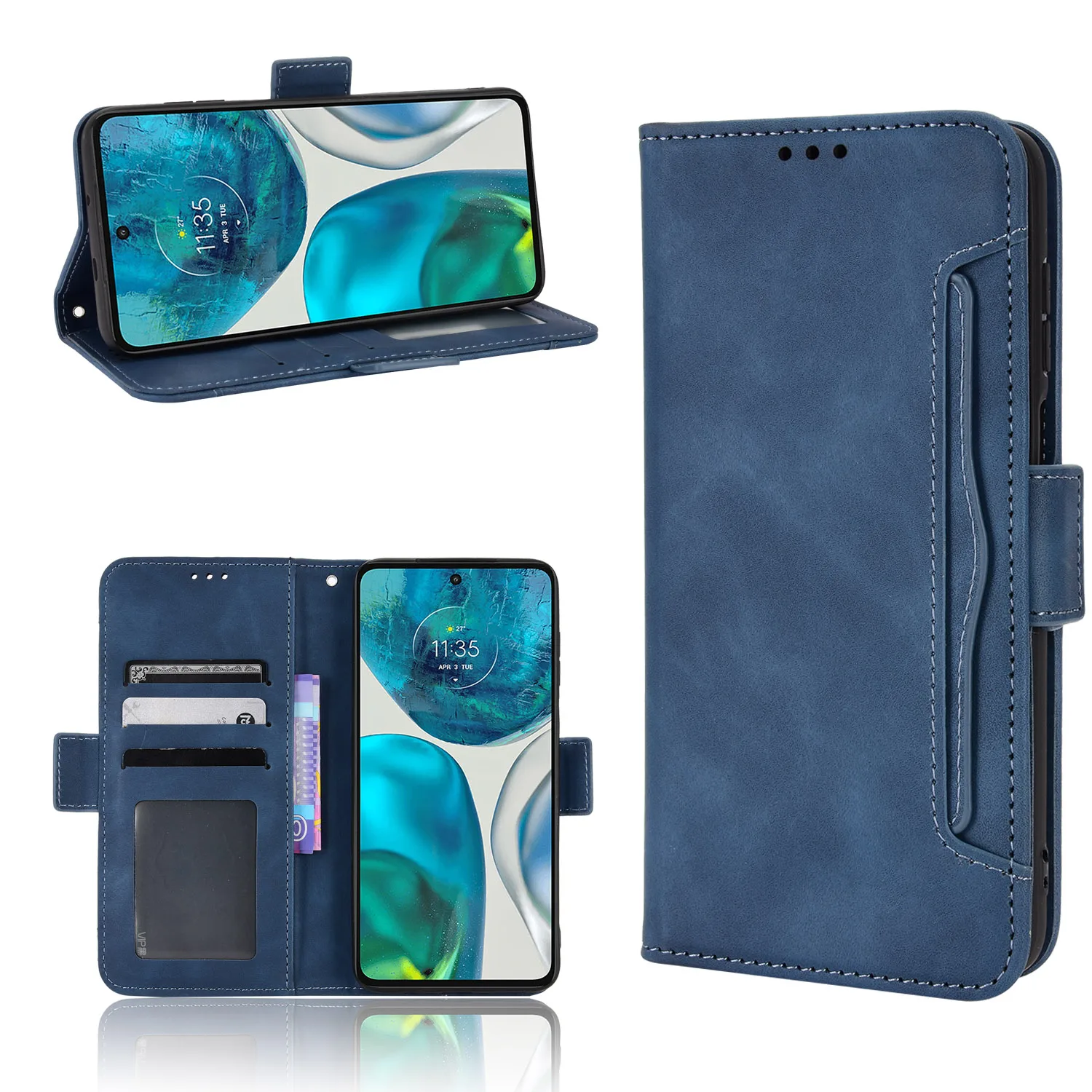 For Motorola Moto G82 5G Case Premium Wallet Leather Flip Multi-card slot Cover For Motorola Moto G71S G 82 Phone Case