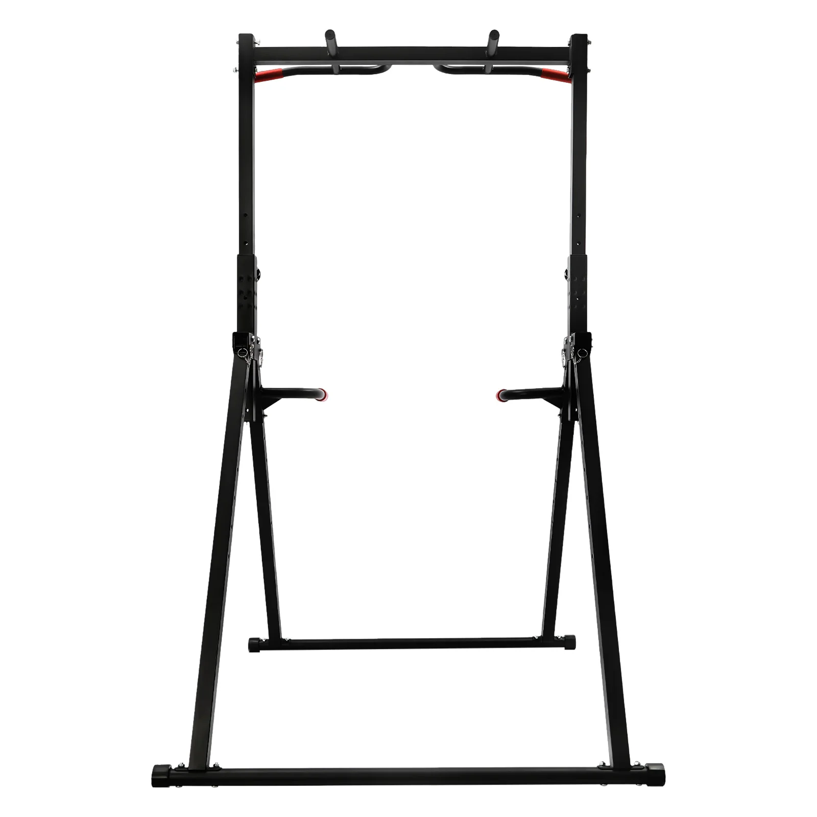 Zwarte driehoekige pull-up station, pull-up bar voor thuisgym, krachttrainingsapparatuur, verstelbare hoogte horizontale bar voor thuis - afbeelding 2