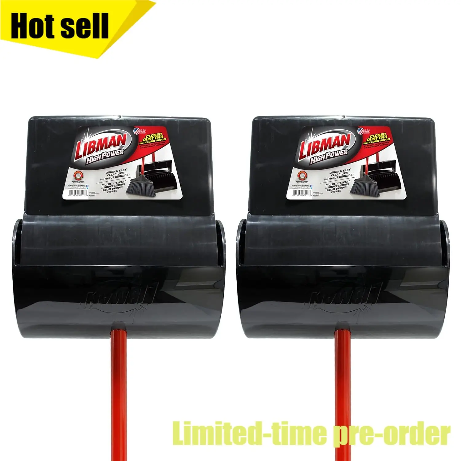 

Closed Lid Broom And Dust Pan Sets Black Red Pack Of 2