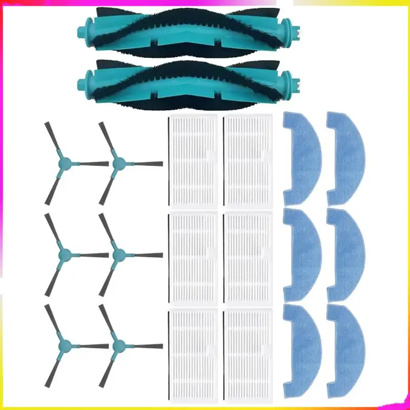 M04K 20 قطعة قطع غيار لـ Cecotec Conga 7690 Immortal Max مكنسة كهربائية فرشاة جانبية رئيسية فلتر HEPA ممسحة قماش