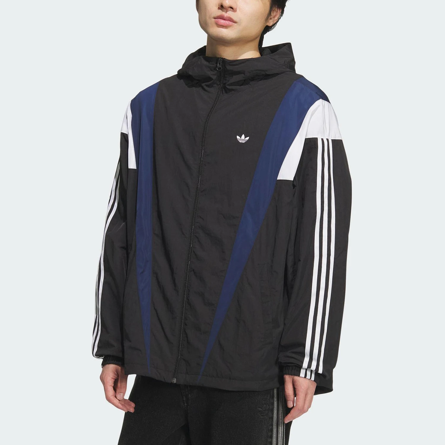 

Adidas Originals Trefoil Mens Woven Hooded Loose Fit Jacket KS3552