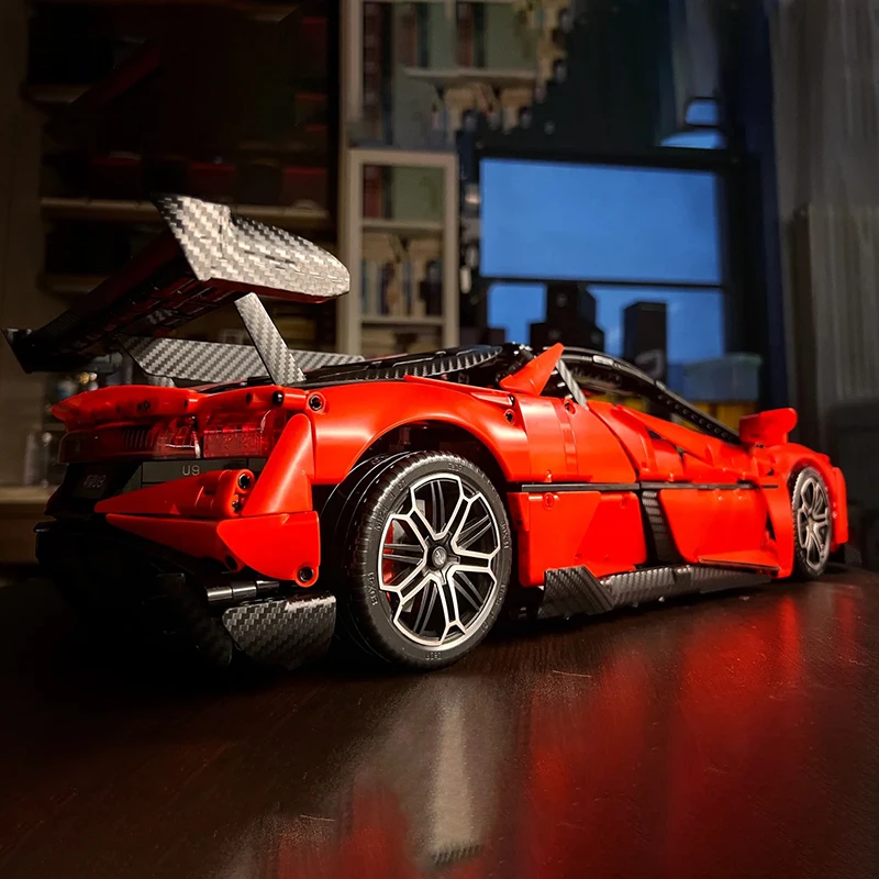U9 Supersportwagen Technischer Baukasten 1:8 Maßstab Elektrischer Hypercar Konstruktions-Bausteine Modell DIY Montage-Spielzeug für Erwachsene – Detail 15