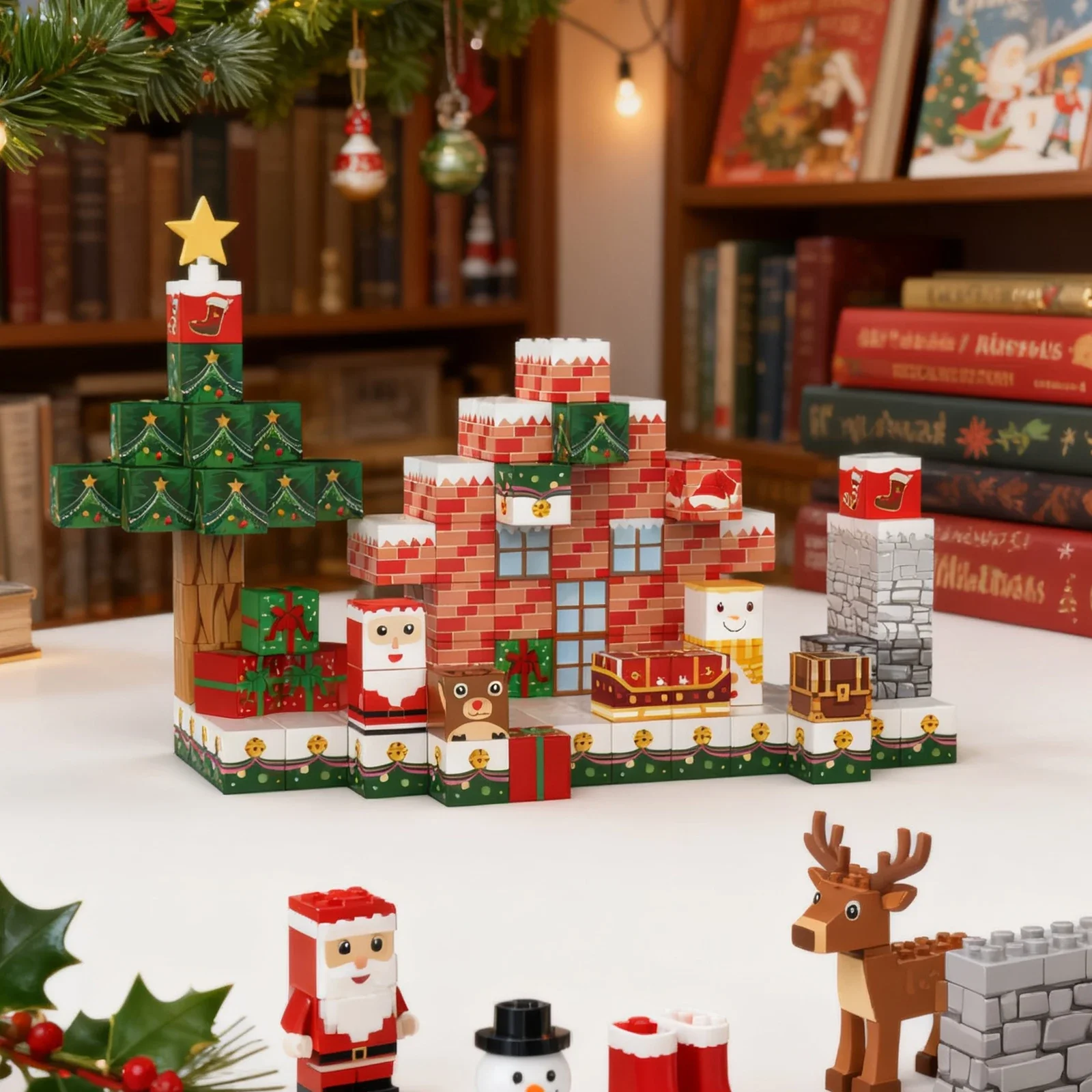 Blocchi magnetici caldi 154-180 PCS STEM Montessori Giocattoli sensoriali Casa di Natale Cubi magnetici Giocattoli da costruzione per le ragazze dei ragazzi