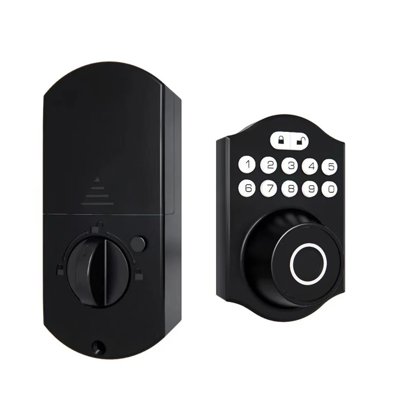 

Tuya WIFI Fingerprint Door Lock Smart Biometric Deadbolt Locks Keyless Entry Door Lock Anti-theft Security System Door Hardware
