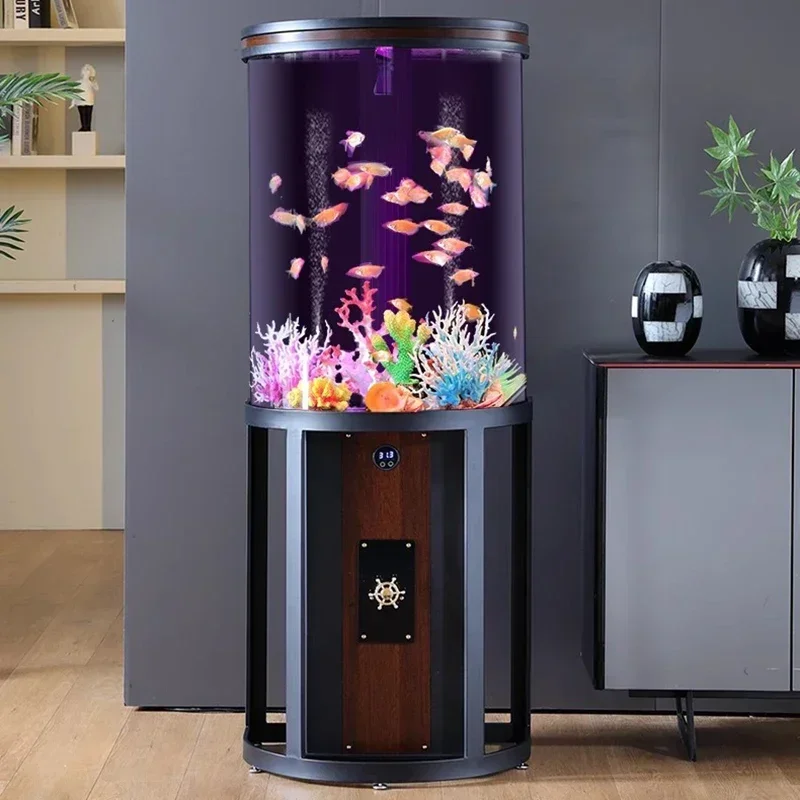 Luxury Design Fishbowl Enjoying Nature Rich And Colorful Living Room Aquariums Home Office Acuario De Peces Pet Products